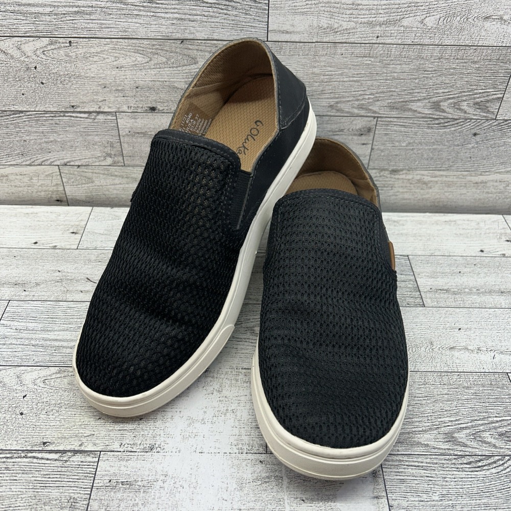 Olukai Pehuea Black Slip On‎ Casual Sneaker Shoes Women Size EU 37 US 7